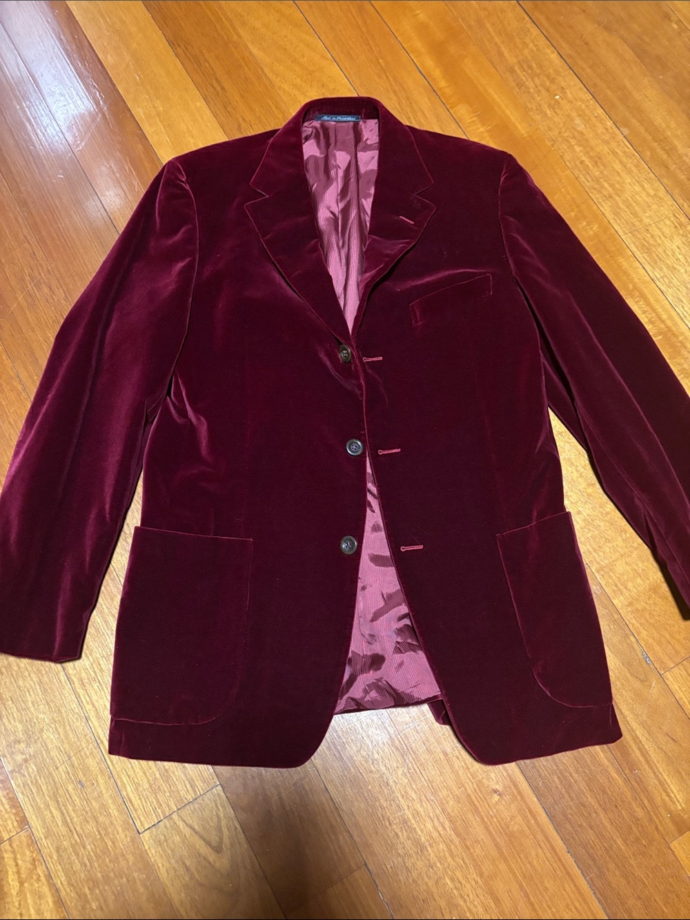Ermenegildo Zegna soft ox blood velour jacket